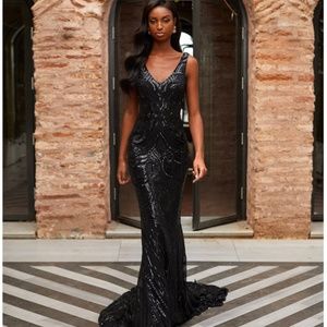Formal Elegant Sequined Dress